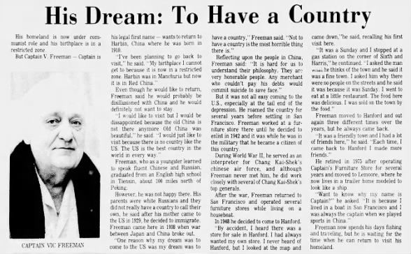 Clipping from The Hanford Sentinel